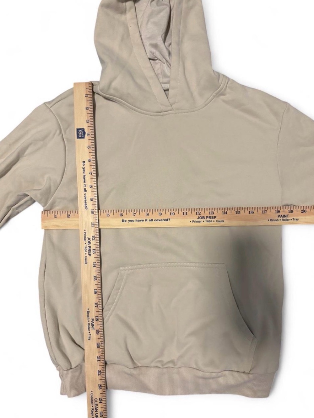Women's Lightweight Hooded Sweatshirt in Beige - Picture 5 of 5